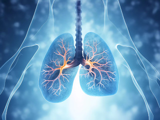 医疗科技人体肺部呼吸系统全息图